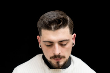 Fototapeta premium Final haircut. Men's hair and beard care.