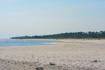White sand beach on Dauphin Island, Alabama