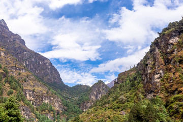 Everest in Nepal. Trekking to Everest Base Camp. Nepal.