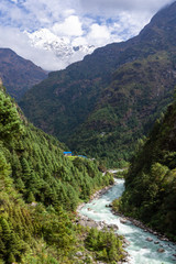 Fototapeta na wymiar Everest in Nepal. Trekking to Everest Base Camp. Nepal.