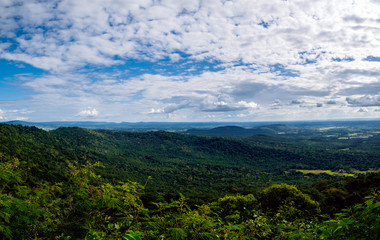 Fototapeta premium panorama of mountains against clouds,view point of Pha Dong Ko, song dow district,sakon nakhon province,thailand