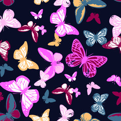 Fototapeta premium vector seamless background pattern with Butterfly for wrapping paper, greeting cards, posters, invitation
