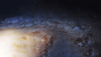 Somewhere in extreme deep space far galaxies and stardust. Science fiction background. Elements of...