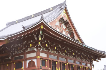 Fototapeta premium Close up brown color temple in Japan