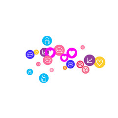 Social media marketing, Communication concept.