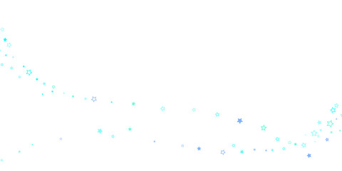 Blue, cyan, turquoise glitter stars confetti