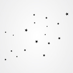 Stars on a white background