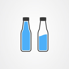 Bottle icon logo vector design