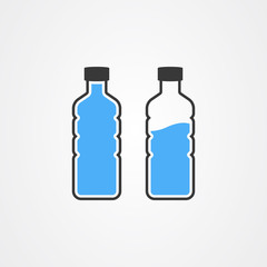 Bottle icon logo vector design