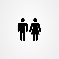 Gender, man and woman icon