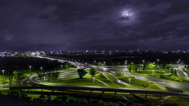 Hyper lapse of the S8 highway in the night.