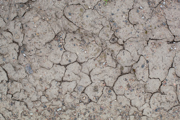 texture of dried cracked ground and sand