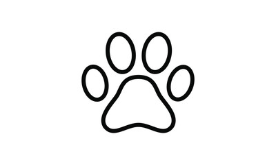 paw print icon vector illustration © Demarck