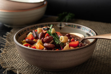 Italian minestrone soup