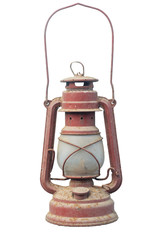 red old lantern on white
