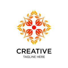 creative leaf. Abstract leaf logo templates