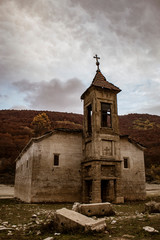 the sunken and destroyed church of St. Nicholas in Mavrovo