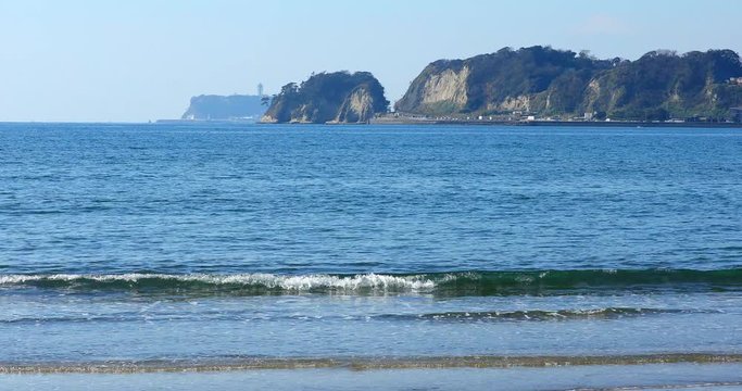 (神奈川県-風景４K)材木座海岸から見渡す海景１