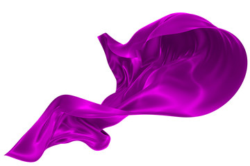 Fototapeta premium Abstract background of magenta wavy silk or satin. 3d rendering image.