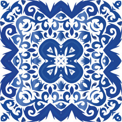 Antique portuguese azulejo ceramic.