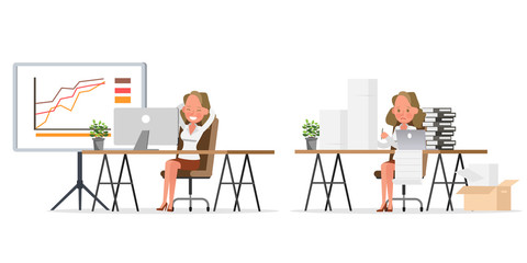 businesswoman character vector design
