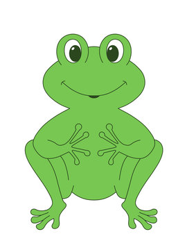 happy frog cartoon illustration