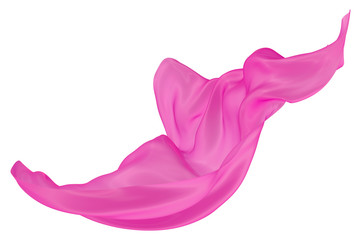 Abstract background of magenta wavy silk or satin. 3d rendering image.