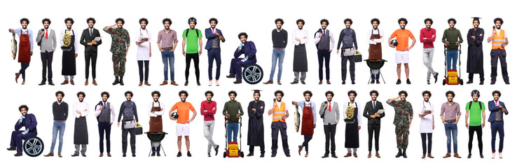 Fototapeta premium Group of working people in front of a white background