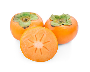 Persimmon fruit isolated on white background