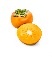  persimmon isolated on white background