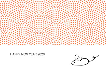 年賀状、年賀状2020、2020、年賀はがき、シンプル、はがきテンプレート