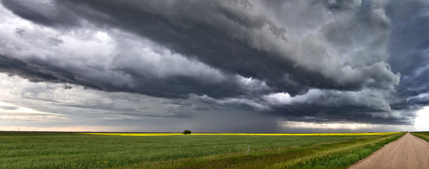 Prairie Storm Clouds Canada - obrazy, fototapety, plakaty
