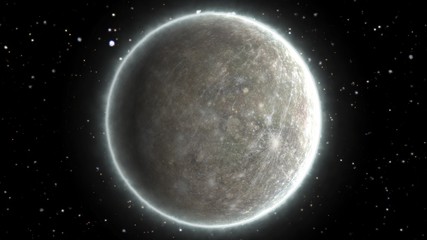 Beautiful View of Planet Mercury from Space Timelapse and Stars - Abstract Background Texture