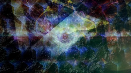 Dark Geometric Design Cube Motion and Patterns - Abstract Background Texture