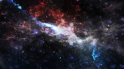 Shooting Stars in Outer Space Nebula Cloud - Abstract Background Texture © IncrediVFX