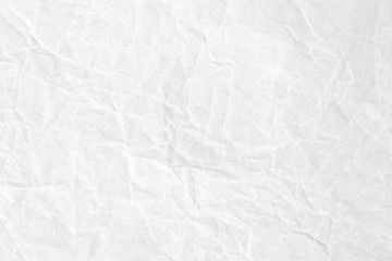Obraz na płótnie Canvas Crumpled white grey paper background texture