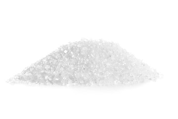 Heap of sweet sugar on white background