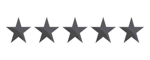 Five stars rating icon Vector illustration 