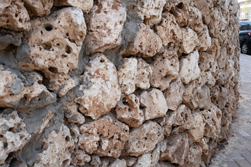 Background of mountain stones. The surface of the stones. Rock texture