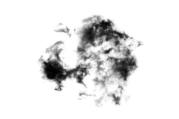 Fototapeta premium Cloud Isolated on white background,Smoke Textured,Abstract black,brush effect