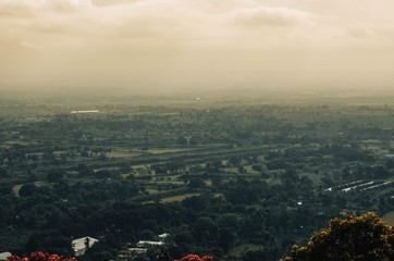 aerial view of a land