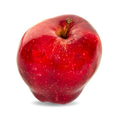 Red apple on white background