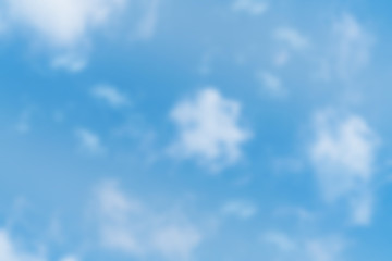 blue sky and white cloud blurred background