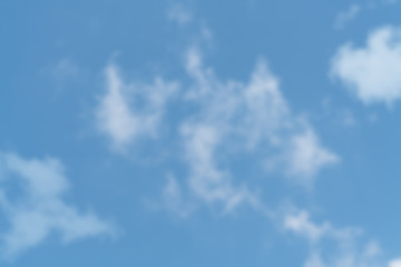 blue sky and white cloud blurred background