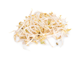 Bean Sprouts on White Background