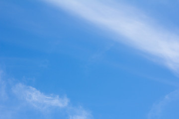 White clouds and blue sky for background composite.