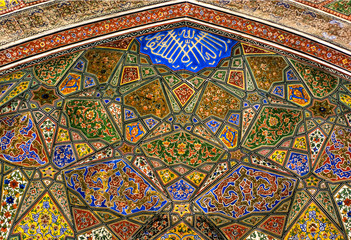 Interior design of the mosque 