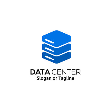 Server Logo Design Template. Big Data Logo Concept. Data Center Symbol. Server Icon