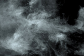 Textured cloud,Abstract black,isolated on black background