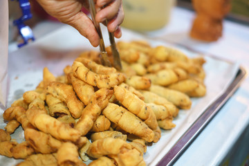 Delicious Thai deep fried banana